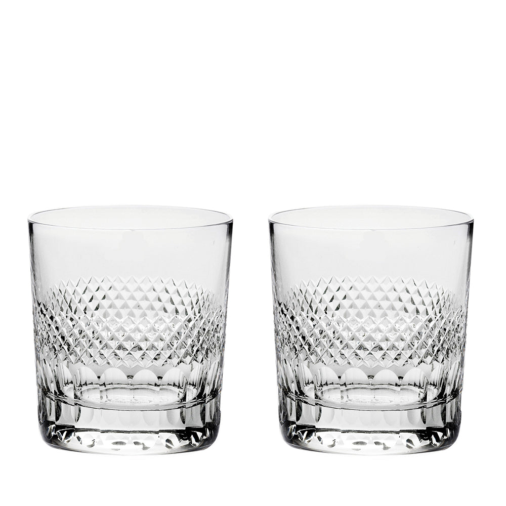 Royal Scot Crystal Diamonds Large Tumblers Set of 2-Goviers