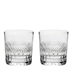 Royal Scot Crystal Diamonds Large Tumblers Set of 2-Goviers