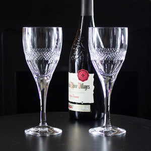 Royal Scot Crystal Diamonds Large Wine Glass Set of 2-Goviers