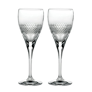 Royal Scot Crystal Diamonds Port / Sherry Glass Set of 2-Goviers