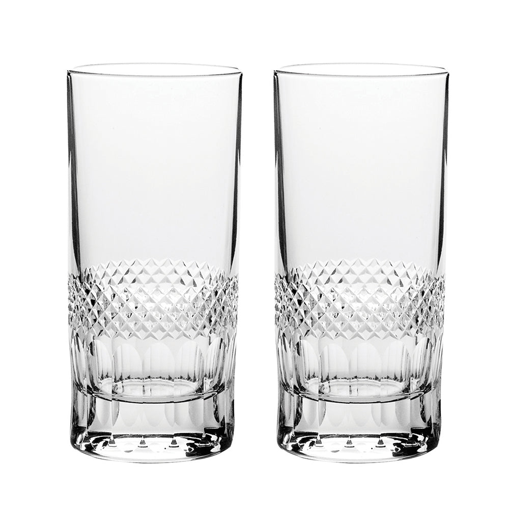 Royal Scot Crystal Diamonds Tall Tumblers Set of 2-Goviers