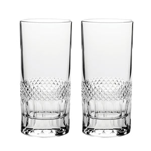 Royal Scot Crystal Diamonds Tall Tumblers Set of 2-Goviers
