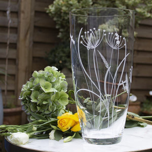 Royal Scot Crystal Dragonfly Extra Tall Vase-Goviers
