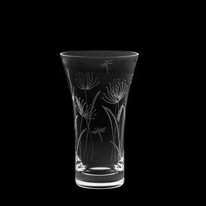 Royal Scot Crystal Dragonfly Flared Vase-Goviers