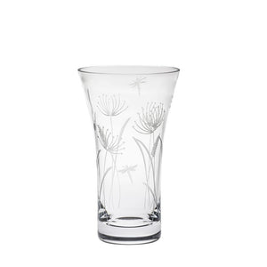 Royal Scot Crystal Dragonfly Flared Vase-Goviers