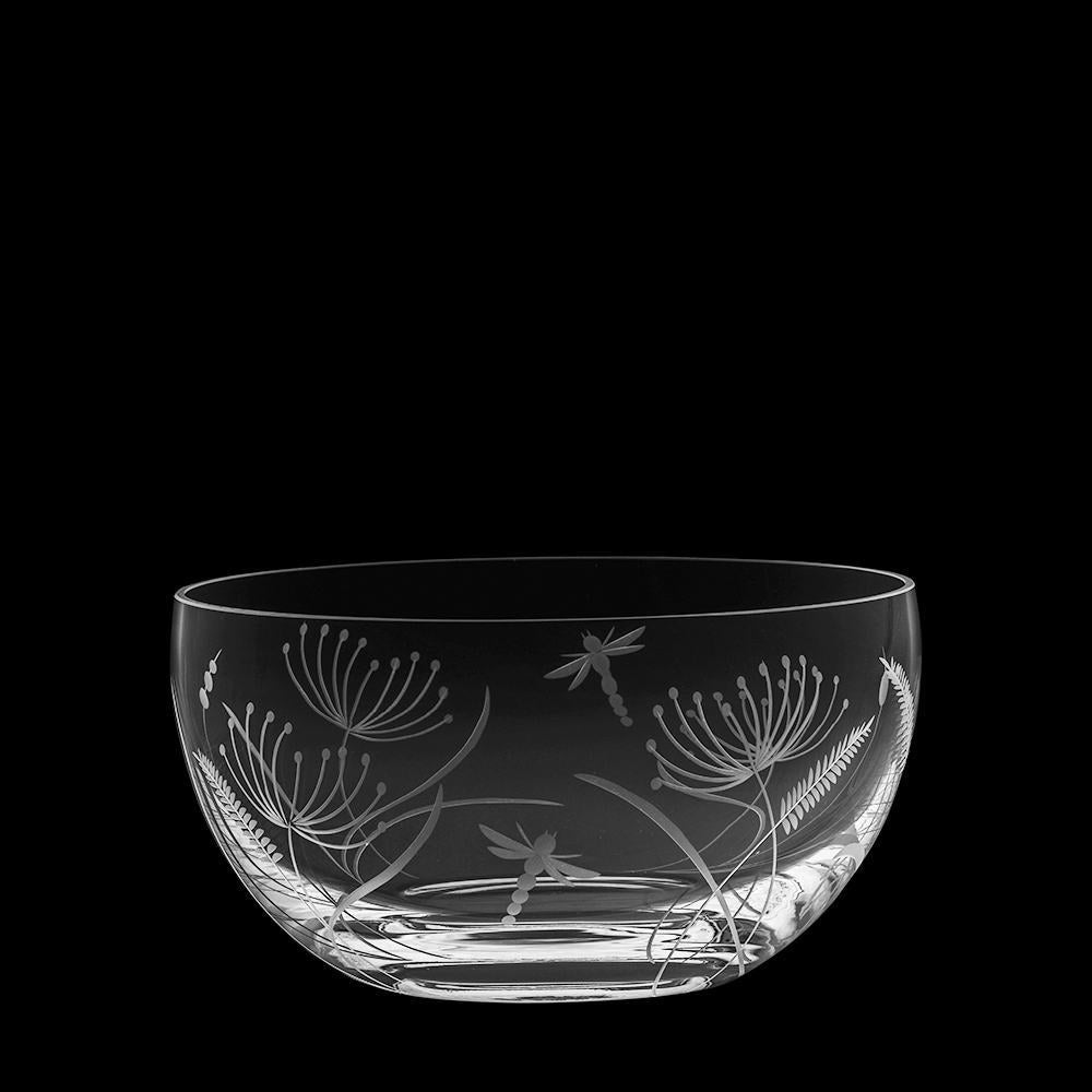 Royal Scot Crystal Dragonfly Fruit/Salad Bowl-Goviers