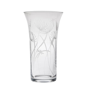 Royal Scot Crystal Dragonfly Large Flared Vase-Goviers