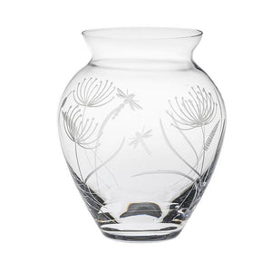 Royal Scot Crystal Dragonfly Large Posy Vase-Goviers