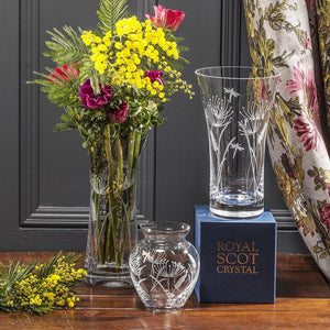 Royal Scot Crystal Dragonfly Large Waisted Vase 30 cm