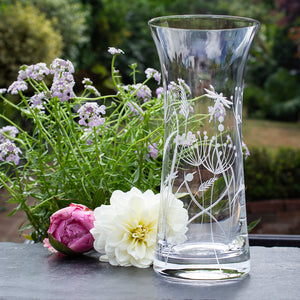 Royal Scot Crystal Dragonfly Lily Vase-Goviers