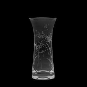 Royal Scot Crystal Dragonfly Lily Vase-Goviers