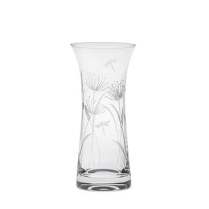 Royal Scot Crystal Dragonfly Lily Vase-Goviers