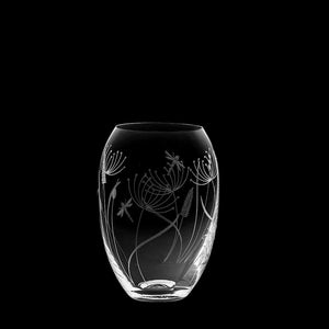 Royal Scot Crystal Dragonfly Small Barrel Vase-Goviers