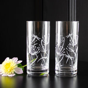 Royal Scot Crystal Dragonfly Tall Tumblers Set of 2-Goviers