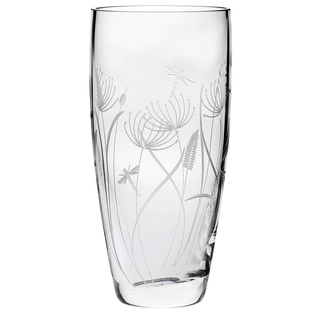 Royal Scot Crystal Dragonfly Tall Vase-Goviers