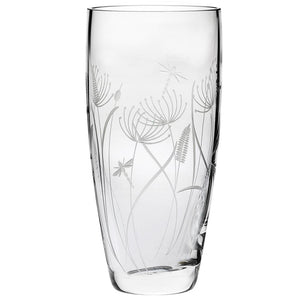Royal Scot Crystal Dragonfly Tall Vase-Goviers