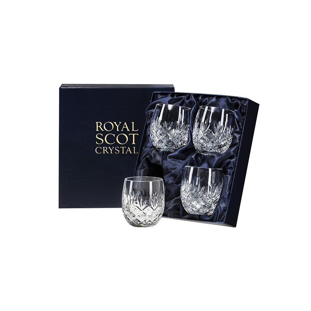 Royal Scot Crystal Edinburgh Barrel Tumblers Set of 4-Home & Garden > Kitchen & Dining > Tableware > Drinkware-Goviers