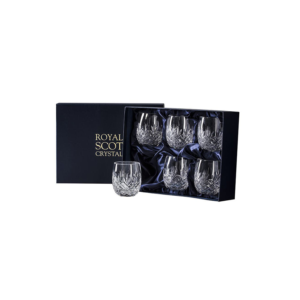 Royal Scot Crystal Edinburgh Barrel Tumblers Set of 6-Home & Garden > Kitchen & Dining > Tableware > Drinkware-Goviers