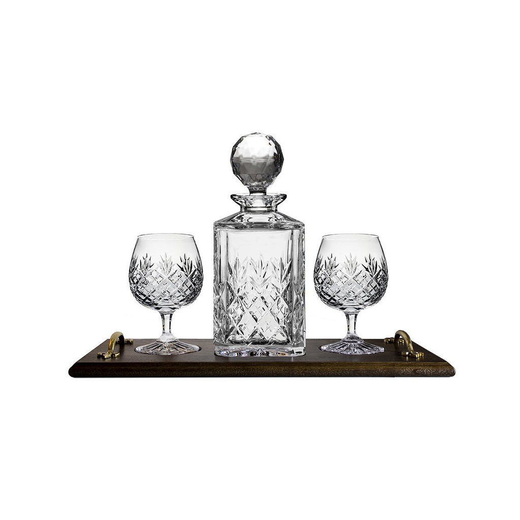 Royal Scot Crystal Edinburgh Brandy Tray Set-Home & Garden > Kitchen & Dining > Tableware > Drinkware-Goviers