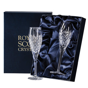 Royal Scot Crystal Edinburgh Champagne Flute Set of 2 - DELIVERY AUGUST-Home & Garden > Kitchen & Dining > Tableware > Drinkware-Goviers