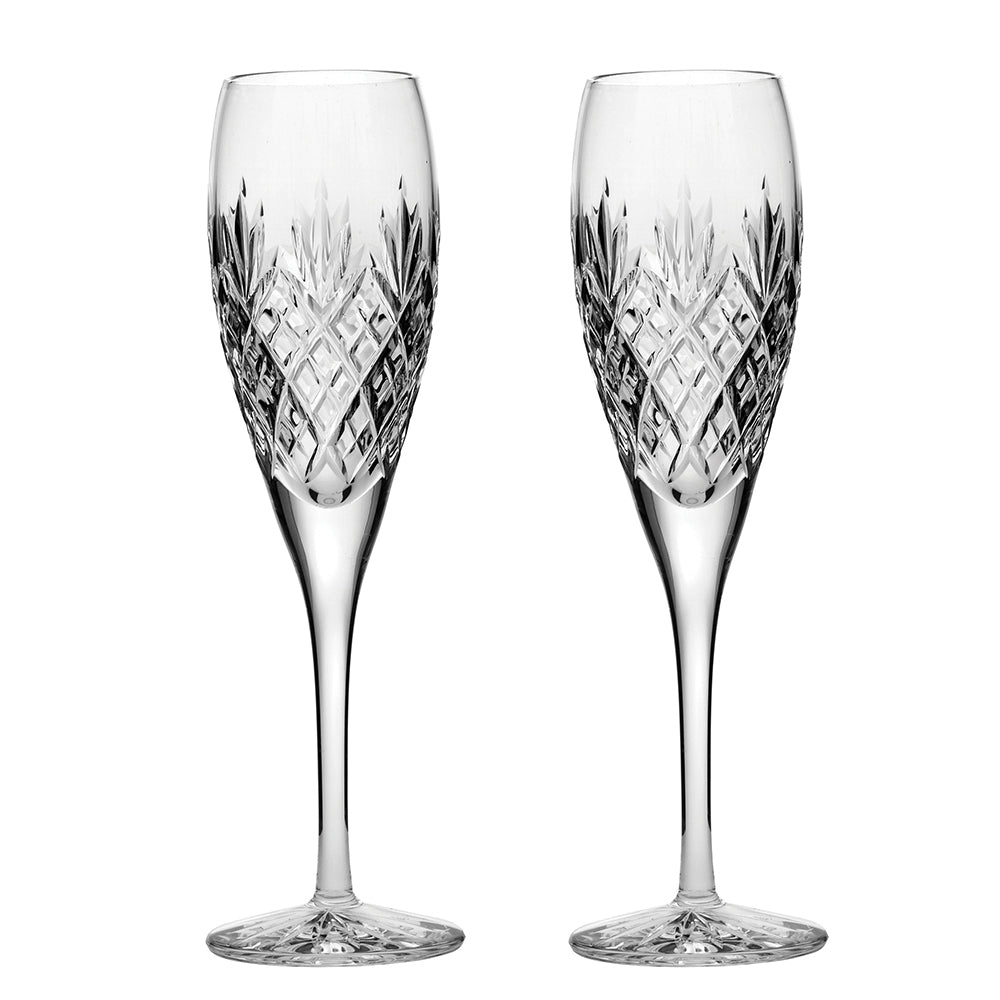 Royal Scot Crystal Edinburgh Champagne Flute Set of 2-Home & Garden > Kitchen & Dining > Tableware > Drinkware-Goviers