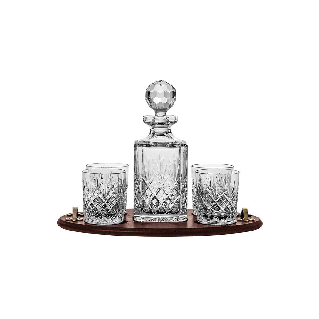 Royal Scot Crystal Edinburgh Club Whisky Tray Set-Home & Garden > Kitchen & Dining > Tableware > Drinkware-Goviers