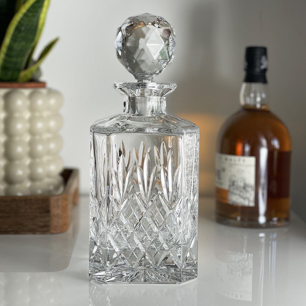 Royal Scot Crystal Edinburgh Square Spirit Decanter-Home & Garden > Kitchen & Dining > Tableware > Drinkware-Goviers