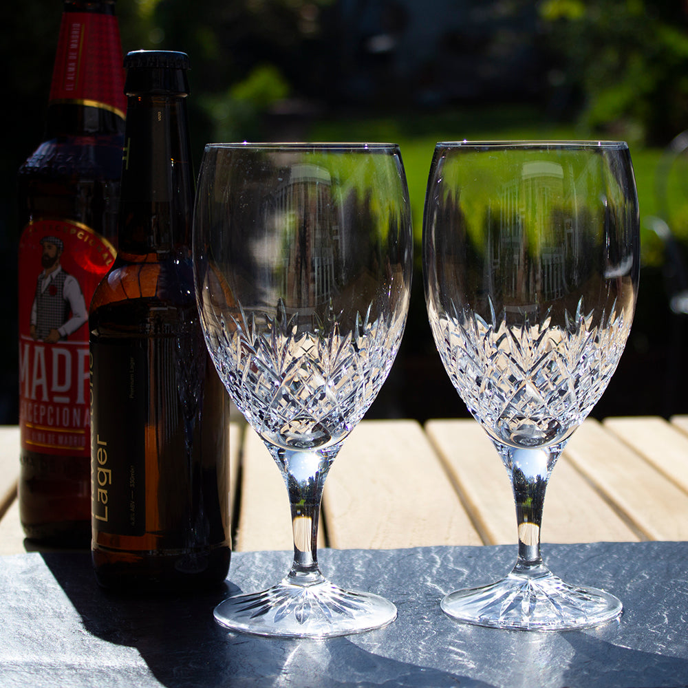 Royal Scot Crystal Edinburgh Stemmed Beer Glass Set of 2-Goviers