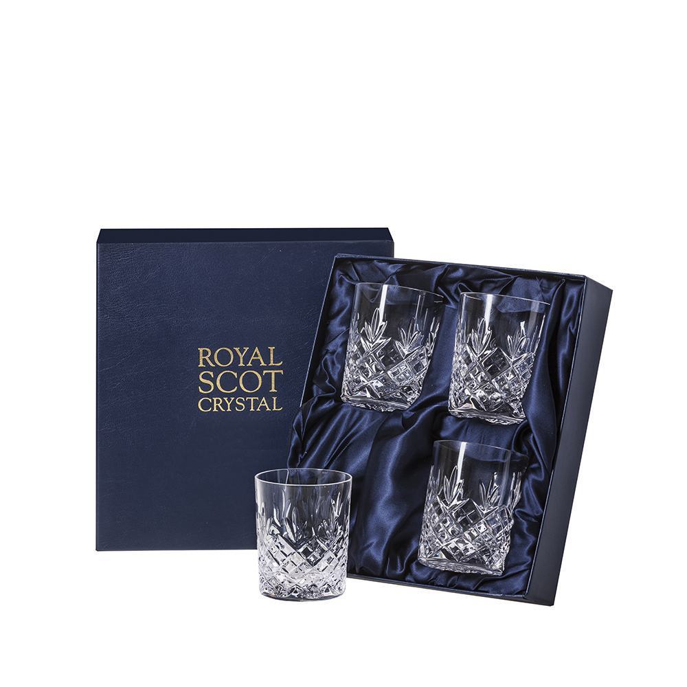 Royal Scot Crystal Edinburgh Whisky Tumbler Set of 4-Home & Garden > Kitchen & Dining > Tableware > Drinkware-Goviers
