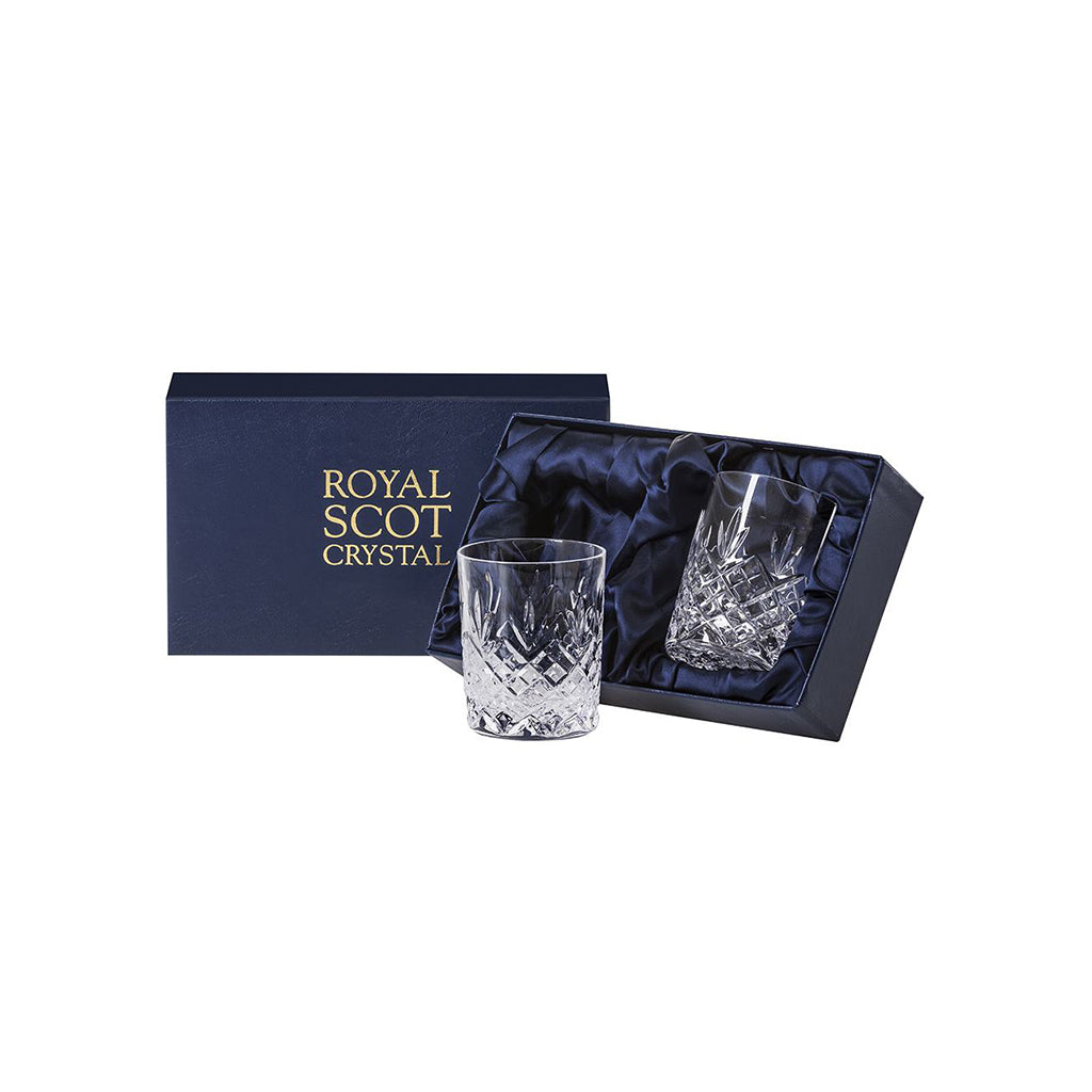 Royal Scot Crystal Edinburgh Whisky Tumblers Set of 2-Home & Garden > Kitchen & Dining > Tableware > Drinkware-Goviers