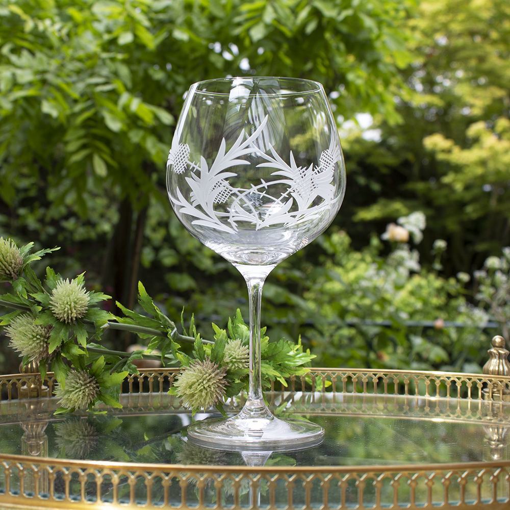 Royal Scot Crystal Flower of Scotland G & T Copa Glass-Home & Garden > Kitchen & Dining > Tableware > Drinkware-Goviers