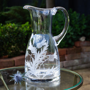 Royal Scot Crystal Flower of Scotland Large 1.5 Litre Jug-Goviers