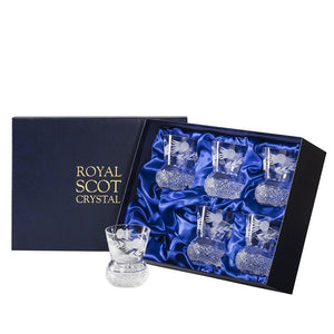 Royal Scot Crystal Flower of Scotland Large Tumbler (Thistle Shape) Set of 6-Goviers