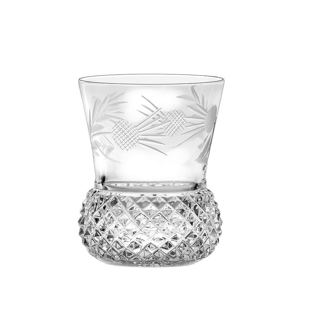 Royal Scot Crystal Flower of Scotland Large Tumbler (Thistle Shape)-Goviers