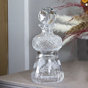 Royal Scot Crystal Flower of Scotland Whisky Decanter (Thistle Shape)-Goviers
