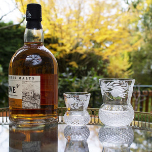 Royal Scot Crystal Flower of Scotland Whisky Tumbler (Thistle Shape)-Goviers