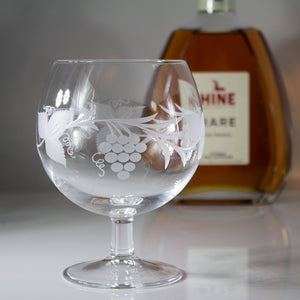 Royal Scot Crystal Grapevine Brandy Glass-Goviers