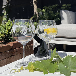 Royal Scot Crystal Grapevine Gin & Tonic Copa Glasses Set of 2-Goviers
