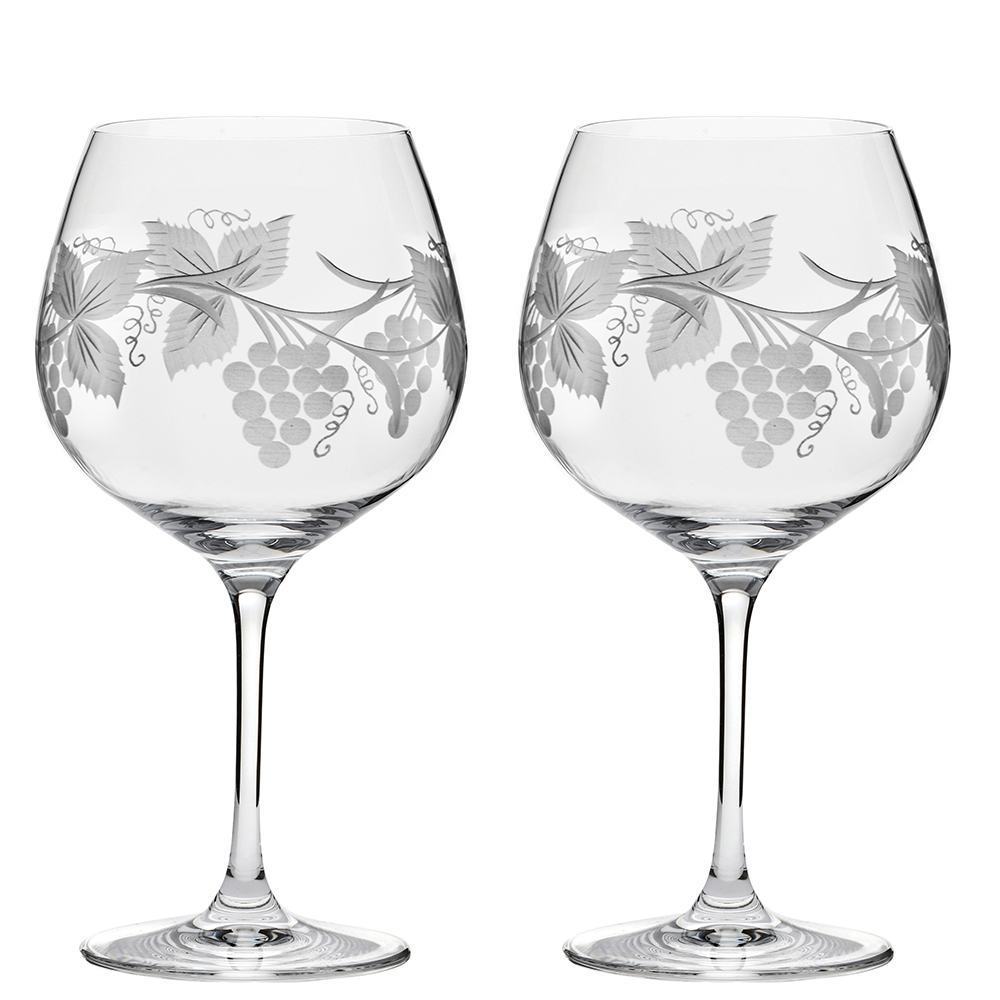 Royal Scot Crystal Grapevine Gin & Tonic Copa Glasses Set of 2-Goviers