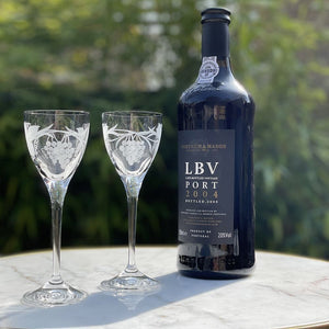 Royal Scot Crystal Grapevine Port Sherry Glasses Set of 2-Goviers