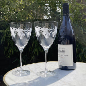 Royal Scot Crystal Grapevine Red Wine Glasses Set of 2-Goviers