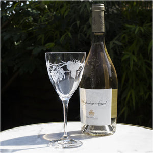 Royal Scot Crystal Grapevine White Wine / Rosé Wine Glasses Set of 2-Goviers