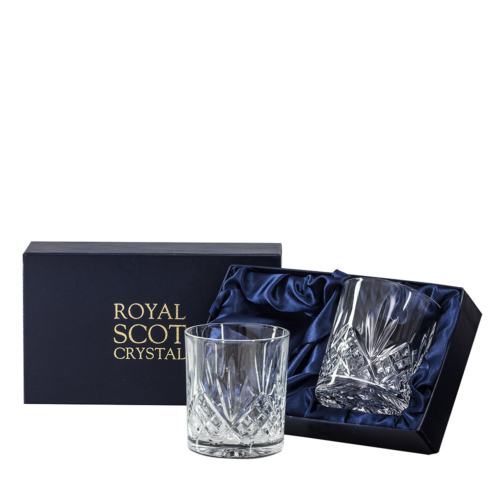 Royal Scot Crystal Highland Large Tumbler Pair-Goviers