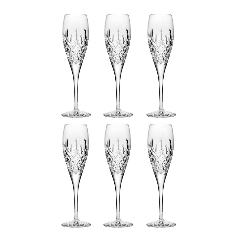 Royal Scot Crystal London Champagne Flute Set of 6-Home & Garden > Kitchen & Dining > Tableware > Drinkware-Goviers