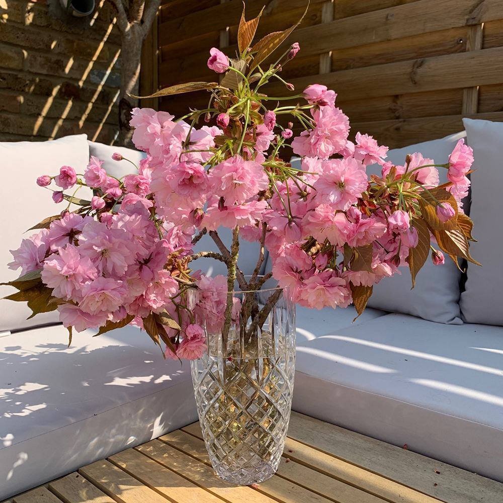 Royal Scot Crystal London Large Barrel Vase 9"-Home & Garden > Kitchen & Dining > Tableware > Drinkware-Goviers