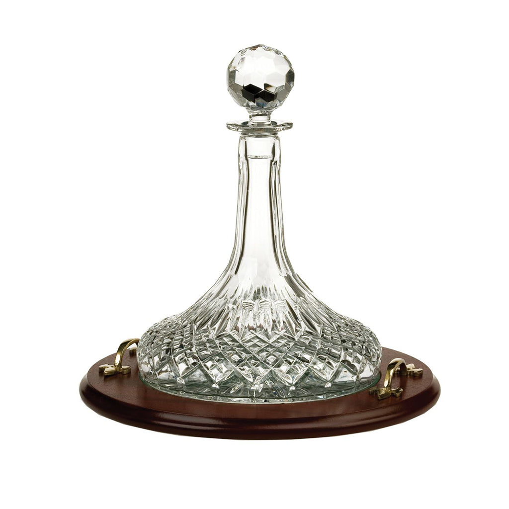Royal Scot Crystal London Ships Tray with Ships Decanter)-Home & Garden > Kitchen & Dining > Tableware > Drinkware-Goviers