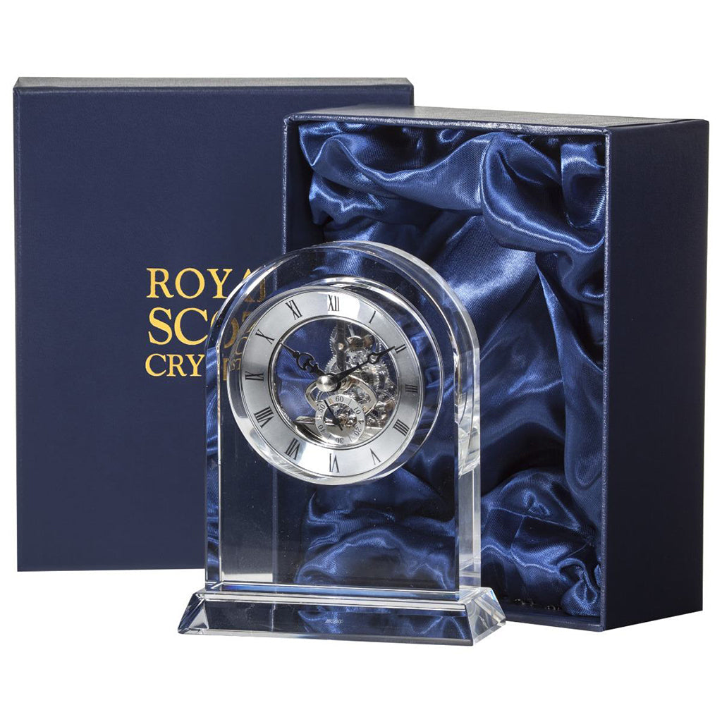 Royal Scot Crystal Mantle Clock Large-Crystal-Goviers