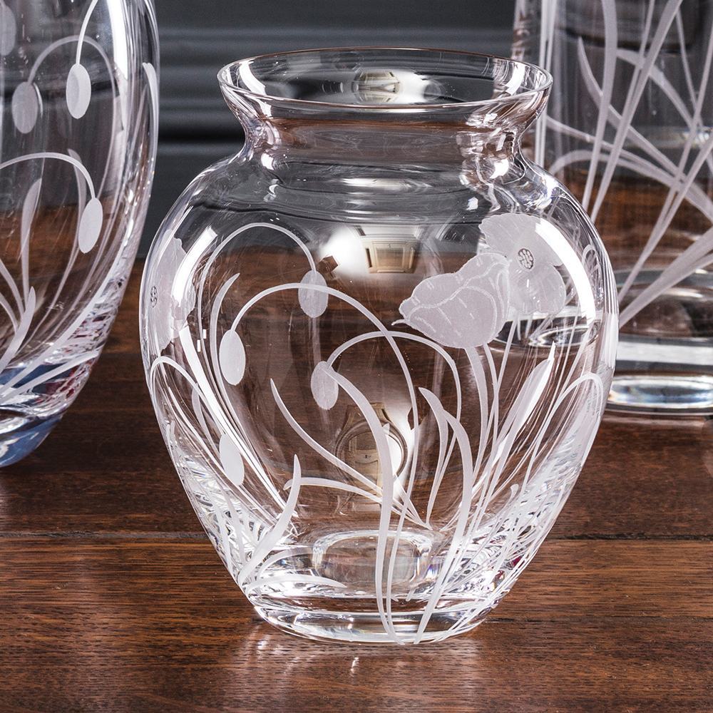 Royal Scot Crystal Poppy Field Small Posy Vase 5"-Home & Garden > Kitchen & Dining > Tableware > Drinkware-Goviers