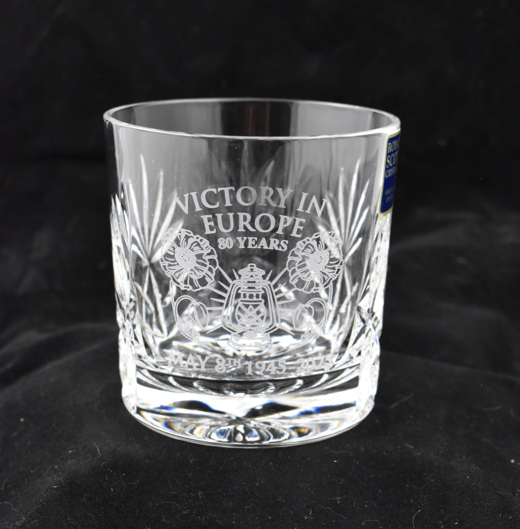 Royal Scot Crystal VE Day 80 Tumbler, Goviers Exclusive-Goviers