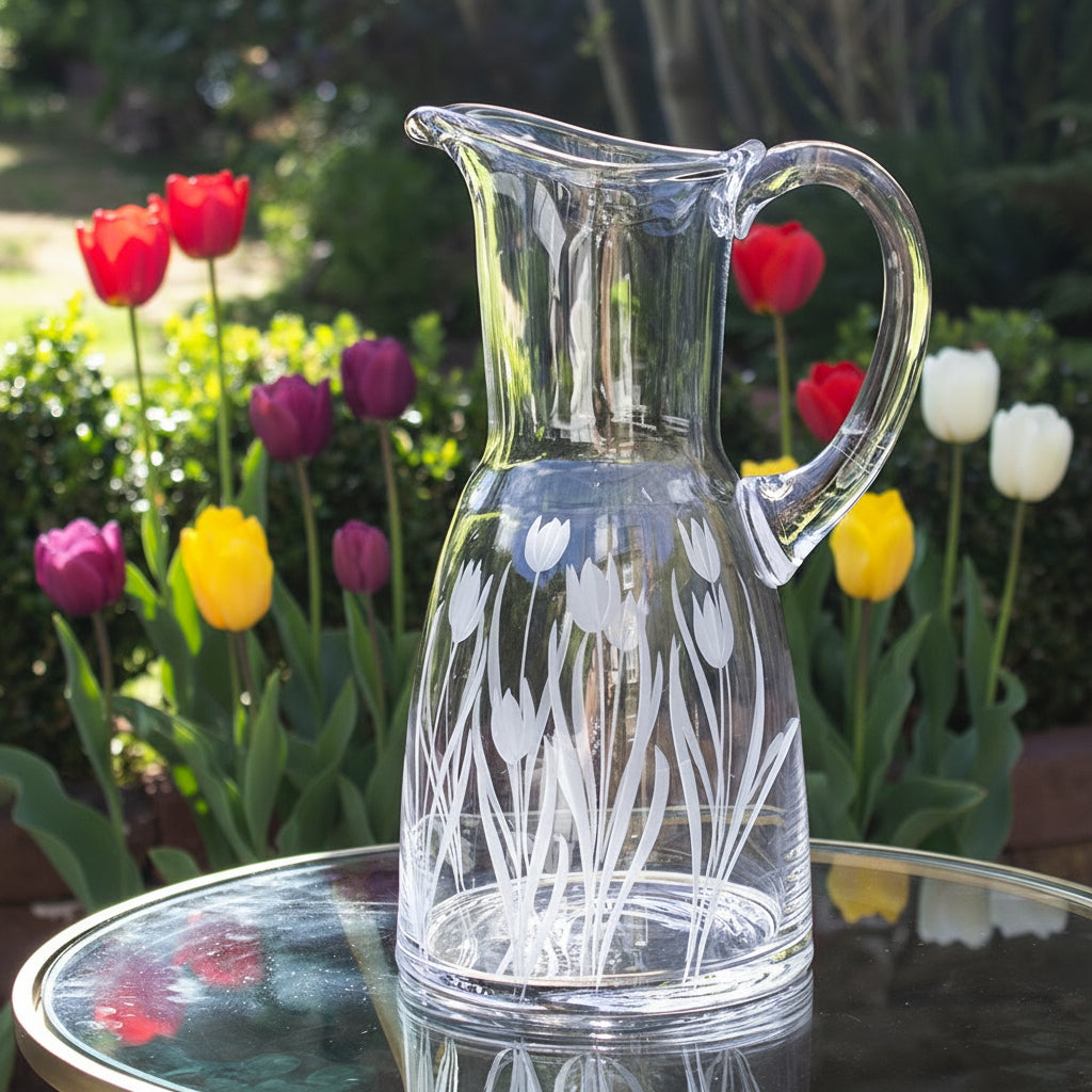 Royal Scot Crystal Wild Tulip 1.5 Litre Jug-Goviers